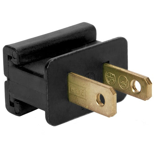 5 Pack - Male Zip Plug SPT2 Polarized Male Plug, Black