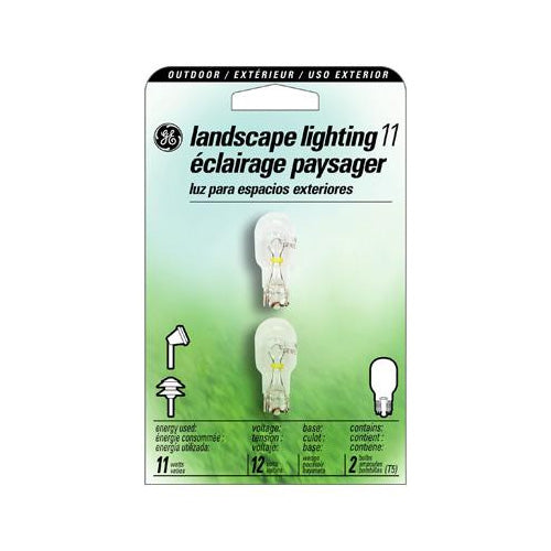 Ge 11w 12v 923 T5 Miniature Wedge Halogen Outdoor Light Bulb - 2 Bulbs
