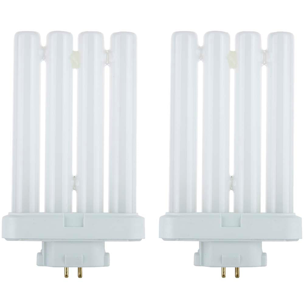 2Pk - Sunlite 27w FML 4-Pin Quad Tube Plug-In 3000K Compact Fluorescent Lamp