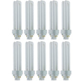 10Pk - Sunlite 18w 2700K PLD 4-Pin Double U-Shaped Twin Tube G24Q-2 Base Bulb