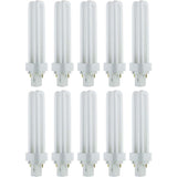 10Pk - Sunlite 18w 4100K Compact Fluorescent PLD 2-Pin G24d-2 Base Bulb