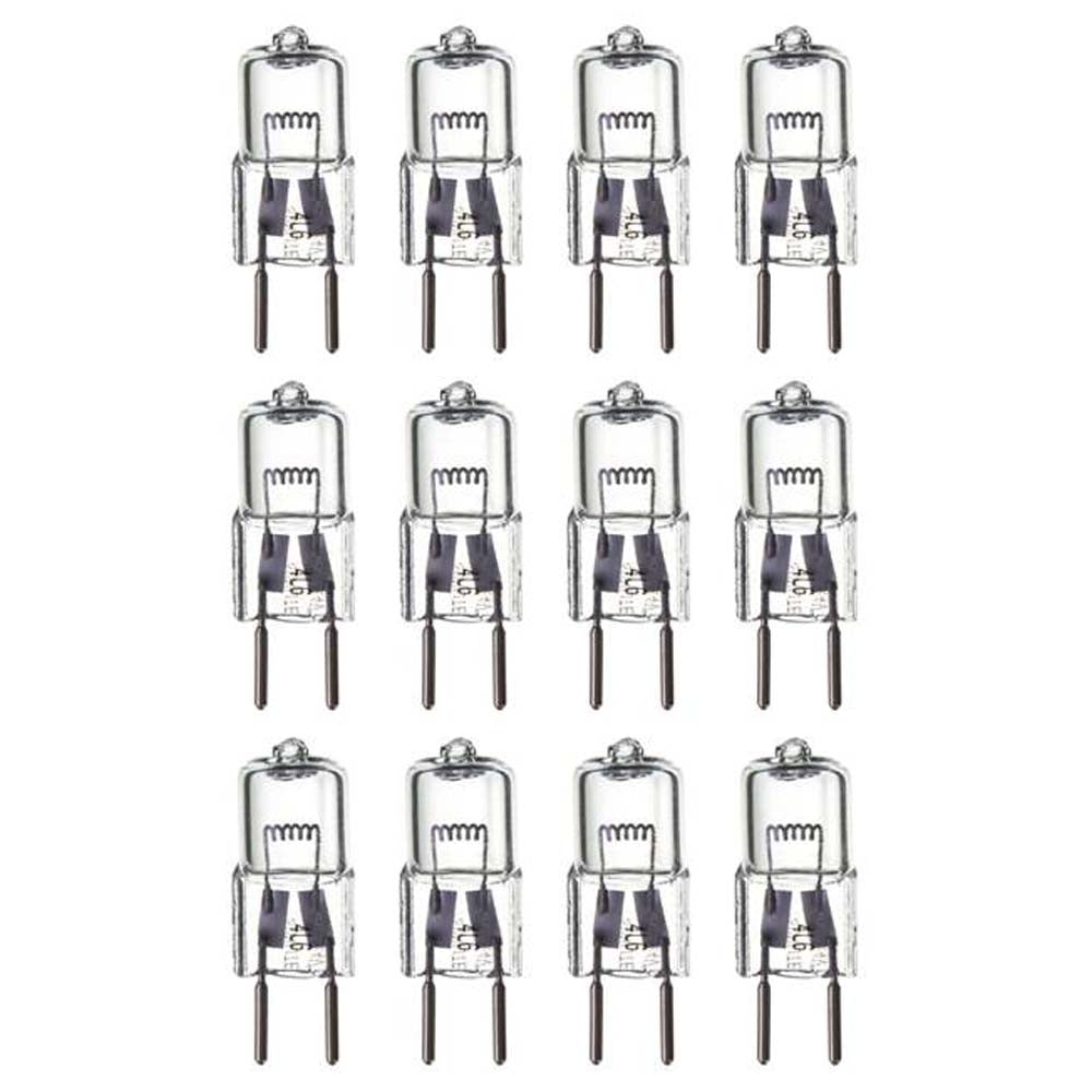 12Pk - Sunlite 50w 24v T3.5 Bi-Pin GY6.35 Base 3200K Clear Incandescent Bulb