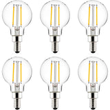 6Pk - Sunlite 2.5w LED G16.5 Globe E12 Base 3000K Bulb - 25W Equiv