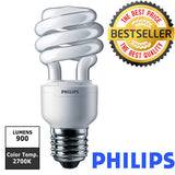 PHILIPS 13W 2700k Soft White 10000Hrs CFL Twist Light Bulb - 60 watt Replacement - BulbAmerica