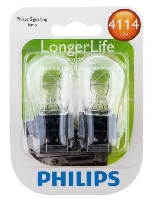 2pk - Philips 4114 12.8v/14V S8 Long Life Halogen Automotive Lamp