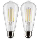 2Pk - 7w ST19 LED 800Lm 90CRI 2700K Soft White Dimmable - 60w equiv