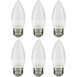 6Pk - Sunlite 7w LED Torpedo Tip B11 Chandelier E26 2700K Bulb - 60W Equiv