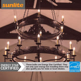6Pk - Sunlite 7w LED Torpedo Tip B11 Chandelier E26 2700K Bulb - 60W Equiv_2