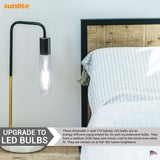 6Pk - Sunlite 2w LED Edison T10/T30 Tubular E26 5000K Bulb - 25W Equiv_1