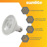 6Pk - 9w Short Neck LED PAR30 E26 Base 3000K Reflector Bulb - 75w equiv - BulbAmerica