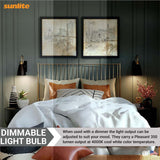 6Pk - Sunlite 5w LED G16.5 Clear Globe E12 Base 4000K Bulb - 40W Equiv_2