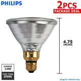 2Pk - Philips 72w PAR38 Flood FL25 Halogen Bulb - 90w Replacement - BulbAmerica