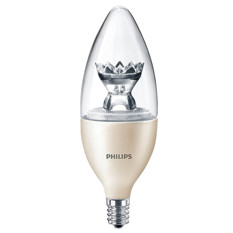 Philips 3.5W B12 E12 Candelabra Screw LED Dimmable Warm Glow Light Bulb