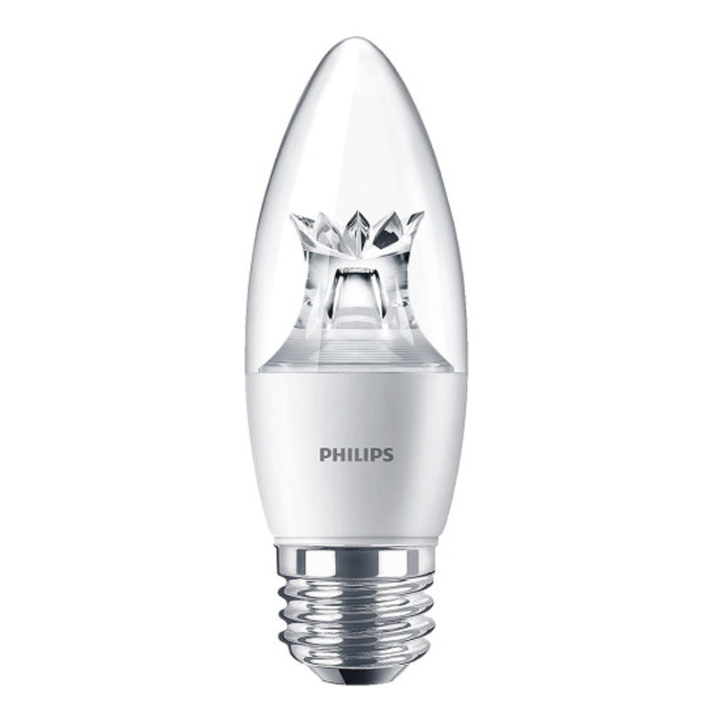 Philips 7W B12 E26 Medium Screw LED Dimmable Warm Glow Light Bulb