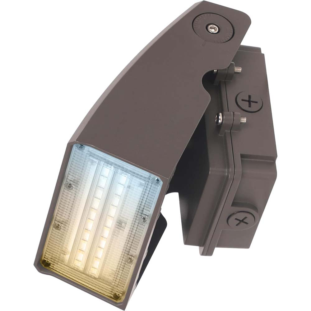Sunlite LED Outdoor Slim Profile Cutoff Wallpack CCT Wattage Selectable Fixture