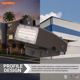 Sunlite LED Outdoor Slim Profile Cutoff Wallpack CCT Wattage Selectable Fixture_3