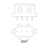 Ushio 3000171 - CF13SE/827 - 13W - 2700K - 4 Pin 2GX7 Base - Single Tube CFL_1