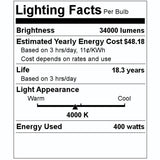 USHIO UMH-400/U ED37 400w 4000k E39 Mogul Screw UMH Metal Halide Bulb_1