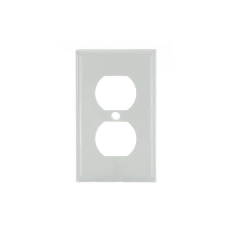 12Pk - SUNLITE 1 Gang Duplex Receptacle Plate White Color E211W