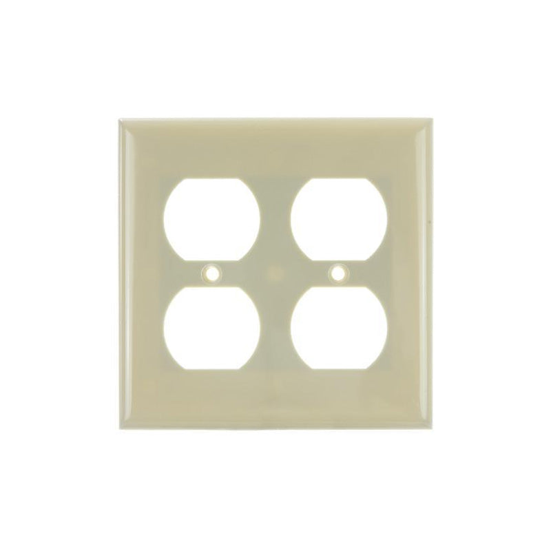 SUNLITE Ivory E212I 2 Gang Duplex Receptacle Plate