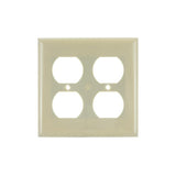 SUNLITE Ivory E212I 2 Gang Duplex Receptacle Plate