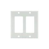 SUNLITE 2 Gang Decorative Plate White Color E302W