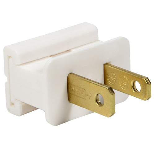 5 Pack - Male Zip Plug SPT1 Polarized Male Plug, White