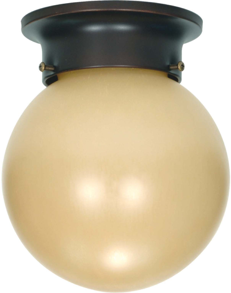 Nuvo 1 Light 6 inch Ceiling Mount w/ Champagne Linen Washed Glass