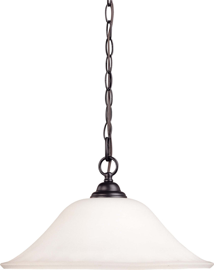 Nuvo Dupont 1-Light 16" Hanging Dome w/ Satin Glass in Dark Chocolate Bronze