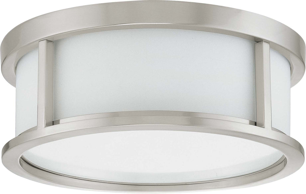 Nuvo Odeon - 2 Light 13 inch Flush Dome w/ Satin White Glass