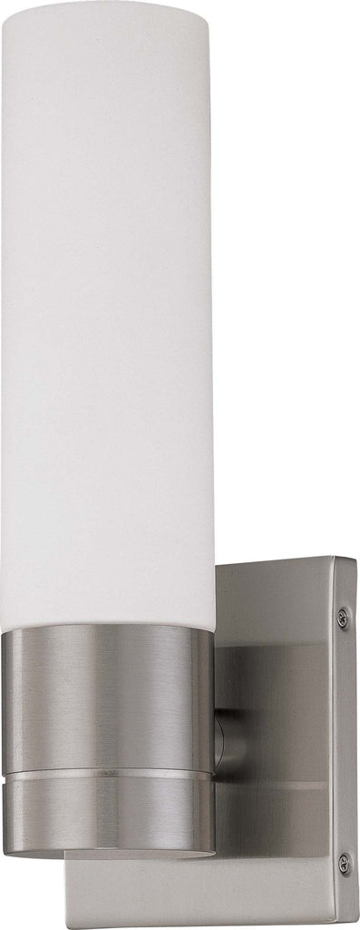 Nuvo Link - 1 Light Tube Wall Sconce w/ White Glass