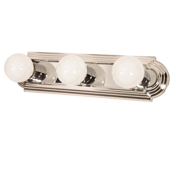 Nuvo 3-Light 18" Vanity Strip w/ Racetrack Style in Polished Chrome Finish