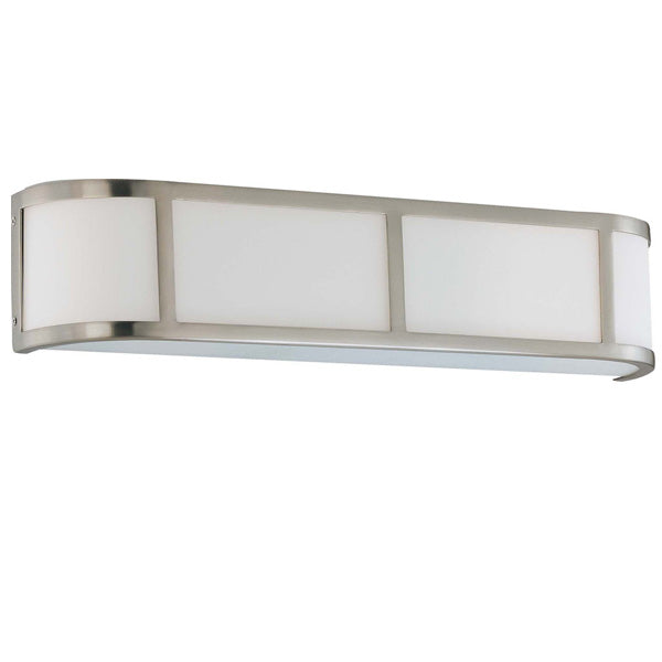 Nuvo Odeon ES - 3 Light Wall Sconce w/ White Glass - (3) 13w GU24 Lamps Included