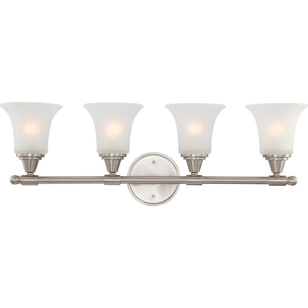 Nuvo Surrey - 4 Light Vanity Fixture w/ Frosted Glass