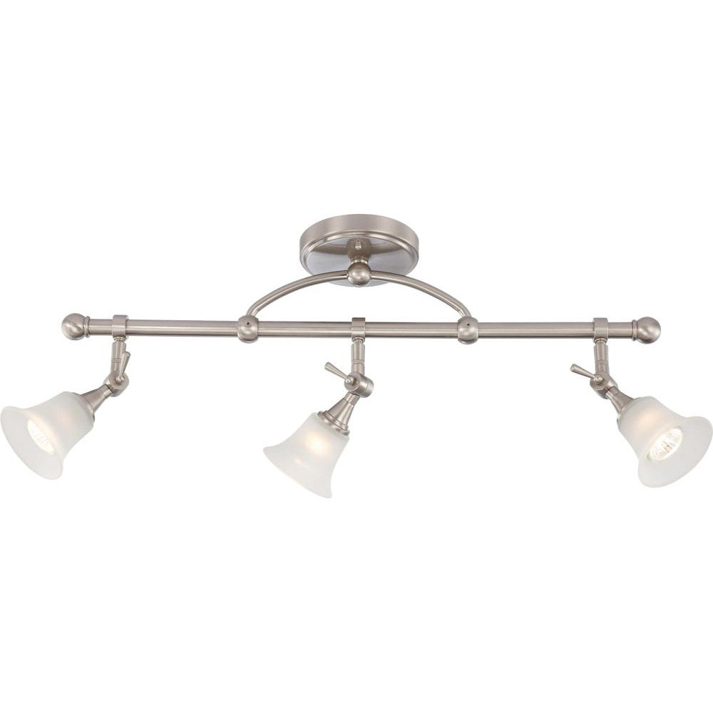 Nuvo Surrey - 3 Light Fixed Track Bar w/ Frosted Glass - with 50w Halogen Lamps
