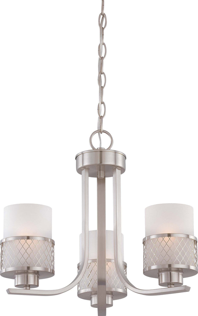 Nuvo Fusion - 3 Light Chandelier w/ Frosted Glass