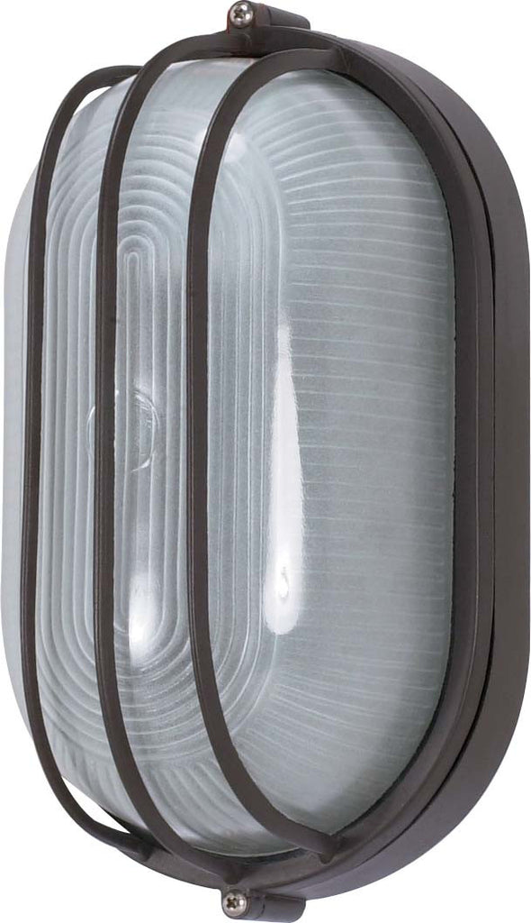 Nuvo 1-Light 10" Oval Cage Die Cast Bulkhead w/ Architiectural Bronze Finish