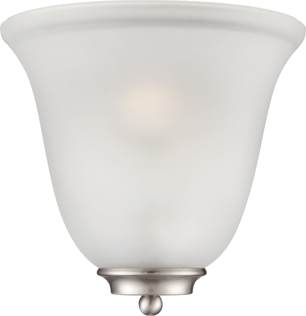 Empire - 1 Light Wall Sconce - Brushed Nickel w/ Frosted Glass