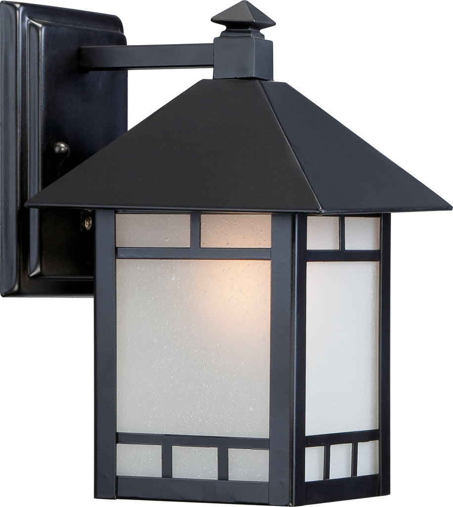 Drexel 1 LT 7" Outdoor Wall Fixture w/ Frosted Seed Glass