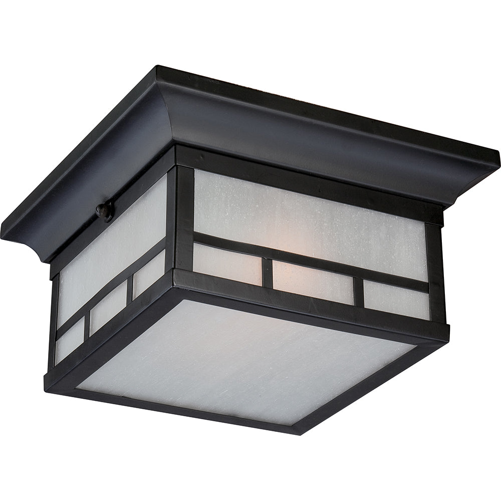 Drexel 2 LT Outdoor Flush Fixture w/ Frosted Seed Glass