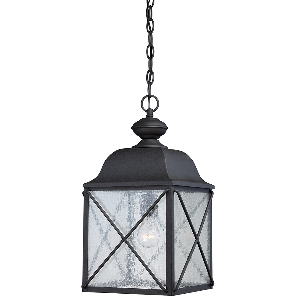 Wingate 1 LT Outdoor Hanging Fixture w/ Clear Seed Glass