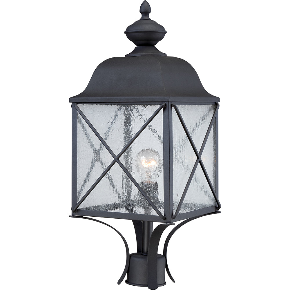 Wingate 1 LT Outdoor Post Fixture w/ Clear Seed Glass