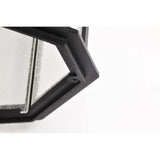 Raiden Outdoor 14-in Wall Light Matte Black Finish w/ Clear Seedy Glass 120v_4