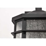 Raiden Outdoor 14-in Wall Light Matte Black Finish w/ Clear Seedy Glass 120v_2
