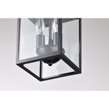 Jamesport Outdoor 11-in Hanging Light Matte Black w/ Clear Glass 120v_3