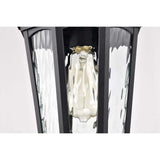 East River Outdoor 14.5-in Hanging Light Matte Black Finish w/ Clear Water Glass_4