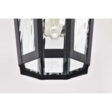East River Outdoor 14.5-in Hanging Light Matte Black Finish w/ Clear Water Glass - BulbAmerica