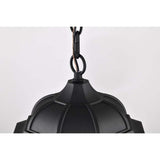 East River Outdoor 14.5-in Hanging Light Matte Black Finish w/ Clear Water Glass_1