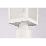 Cove Neck Large 16-in Post Light Lantern White Finish w/ Clear Seeded Glass_3