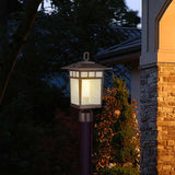 Cove Neck 16-in Post Light Lantern Rustic Bronze Finish w/ Clear Seeded Glass_7